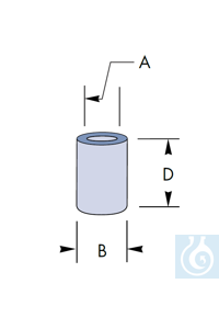 Micro filter candle, blank, Ø 9 x H 20 x inside Ø 4,5, Por. 1, Robu® Micro filter candle, blank,...